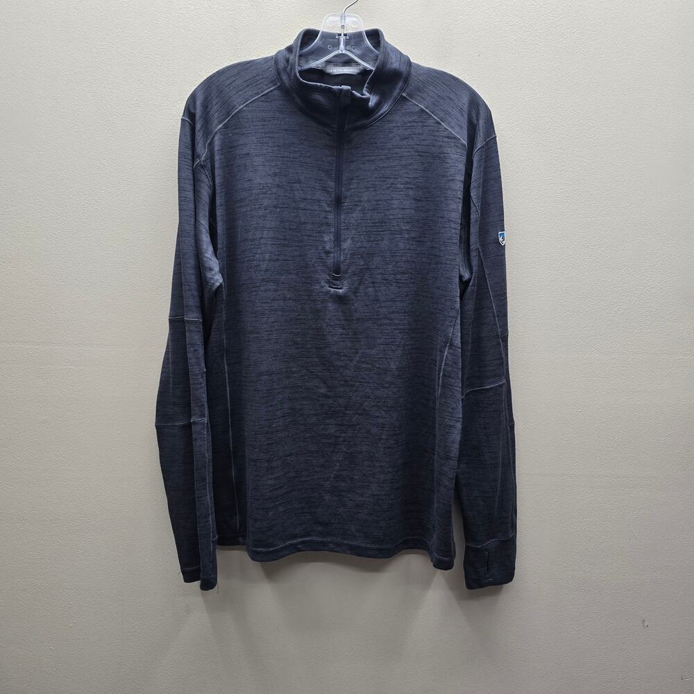 Kühl Alloy 1/4 Zip Pullover Breathable Performance Heathered Charcoal Grey SZ XL